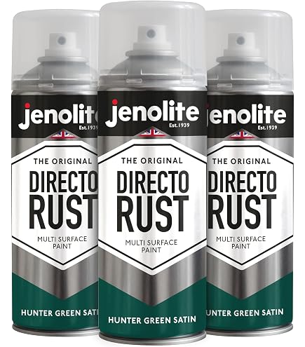 JENOLITE Directorust Sprühfarbe – Satinierte Rostschutzfarbe, RAL7016 Kohlengrau, 400 Ml, Für Metall, Holz, Kunststoff