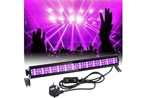 ‎LITAKE Litake Schwarzlicht UV Bar, 36W 12 LED Schwarzlichtlampe 390-400nm UVA-Klasse Wellenlängen LED UV Licht mit 1.5M Netzkabel für Halloween,Körperbemalung,Bühnen und Party Deko