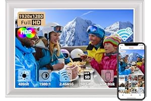 REUMAR 11inch 64GB Digital Photo Frame WiFi6&5G Digital Picture Frame 100% sRGB 1920x1280 FHD IPS Touch Screen,Share Photos & Videos via Frameo App,Extend Storage by SD Card and USB Drive,Clock,Weather