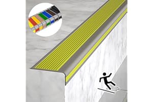 DSEWTEZXI Intérieur Extérieur Antidérapant Nez De Marche Profilé D'escalier, Nez De Marche Escalier Protection D'angles De Rebords, auto-adhésif Ignifuge le caoutchouc Profilé De Marches D'escalier,imperméable.