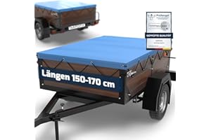 ‎TARPOFIX Tarpofix Flachplane 160 x 110 x 7,5 cm mit Planenseil - verstärkte Anhängerplane aus PVC - Abdeckplane für Anhänger verschiedene Modelle von 350kg & 500kg