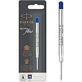 Parker 1950371 Quinkflow T&uuml;kenmez Kalem Yedeği, Orta Kalınlıkta U&ccedil;, Mavi