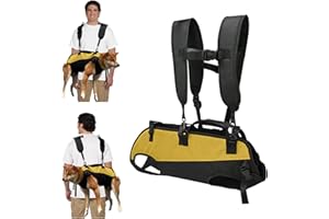 PETCUTE Harnais de Levage pour Chien de Grande Taille,Respirante Sac de Transport pour Chien avec Poignée,Sac à Dos Réglable pour Chien Âgé, Blessures Articulaires,Chiens Souffrant D'arthrite