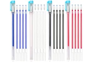 ZUPAYIPA Heat Erasable Pens ，4 Pieces Fabric Marking Pens with 20 Refills for Quilting Sewing, Dressmaking, Fabrics, Tailors Sewing Fabrics,Tailor's Chalk Pencils Chalks Pen (Blue Cap)