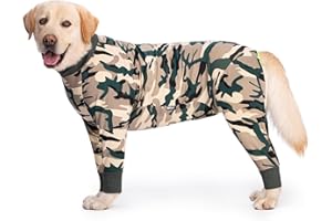 BT Bear Mono protector de articulaciones para perros, pijama tipo mono protector de articulaciones para perros medianos y grandes (talla XXXL, patrón de camuflaje)