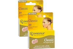 OHROPAX Wachs, Classic Ohrstöpsel, 40 Stück (2x 20St - 2er Pack)