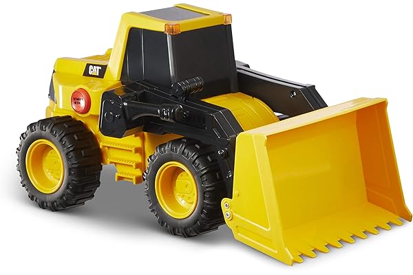 CAT – Bétonnière sons et lumières 30 cm, camion de chantier avec détecteur de mouvement, Jaune