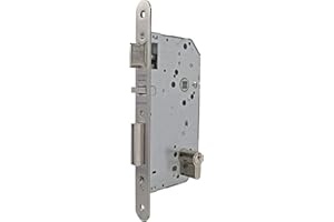 Tesa Assa Abloy 20306RAI Cerradura De Embutir Para Puertas De Madera Con Cilindro Inoxidable Entrada 60 mm, Frente Redondo 2030
