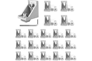 JiangLin 20x Aluprofil Winkel Befestigungsmaterial Aluprofil Verbinder 30x30,Aluminium Winkelverbinder Eckwinkel Eckverbinder Wandhalter 90 Grad Winkel Raster für Strebenprofil3D-Drucker,DIY-Projekte