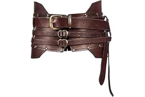DZAY Heavy Armor Belt Medieval Steampunk Dress Up Belt Medieval Heavy Duty Armor Belt Adjustable Decorative Waistband Drama Props