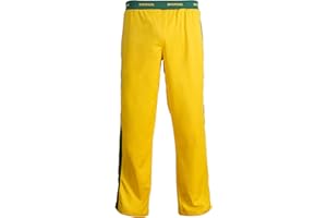 JL SPORT Unisexe Le Drapeau du Brésil Vert Jaune Capoeira Enfants Jeunes Arts Martiaux Élastiques Sport Pantalons Pantalons