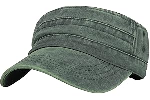 Jarseila Casquette Militaire Homme Femme Vintage Chapeau Army avec Visière Chapeau de Cadet Coton Casquette de Baseball, Printemps Été