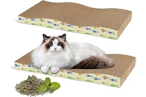 Nobleza - Drapak dla kota z naturalnymi konopiami i gęstym kartonem, 2 sztuki z tektury falistej Drapak dla kota, z torbą na kocimiętkę