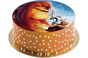 Dekora- Disque Comestible de Le Roi Lion pour la Décoration du Gâteau d'anniversaire-20 cm, 236039, Multicouleur