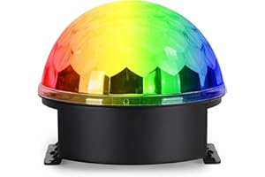 Showlite PBS-20 Party-Ball: bola de discoteca LED RGBAWUV para fiestas, bares y DJs móviles. Alimentación USB, efecto luz controlado por música. Ideal para niños.