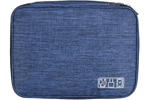 FAVORTALK Tech Pouch Extra Large 3-Layers Travel Electronics Accessories Organiser Bag for Charger Cables Flash Disk Power Bank Headphone etc B21508