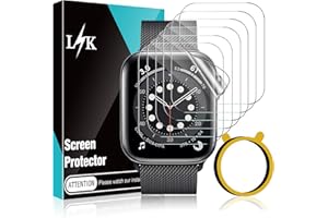 L K LK folia ochronna do zegarka Apple Watch SE 3/2/1 Series 6/5/4 40 mm folia ochronna, pełne pokrycie, HD przezroczysta bez pęcherzyków powietrza, odporna na zarysowania, wrażliwa na dotyk, elastyczna