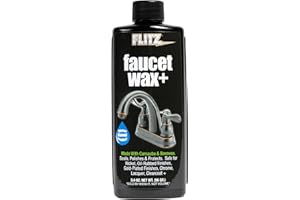 Flitz Faucet Wax - Cleans Metal, Protects Against Fingerprints, Water Spots - Restores Shine - Safe for Nickel, Brass, Copper, Stainless Steel, and More - 3.4 oz