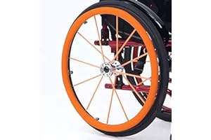 YYDDS 1 Paar Rollstuhl-Greifreifen-Abdeckungen, 24 Zoll / 22 Zoll Hinterrad-Sportrollstuhlabdeckung, Rutschfeste, Verschleißfeste Handschubabdeckung, Silikon-Handschubabdeckung [Energieklasse A],F,24 inch