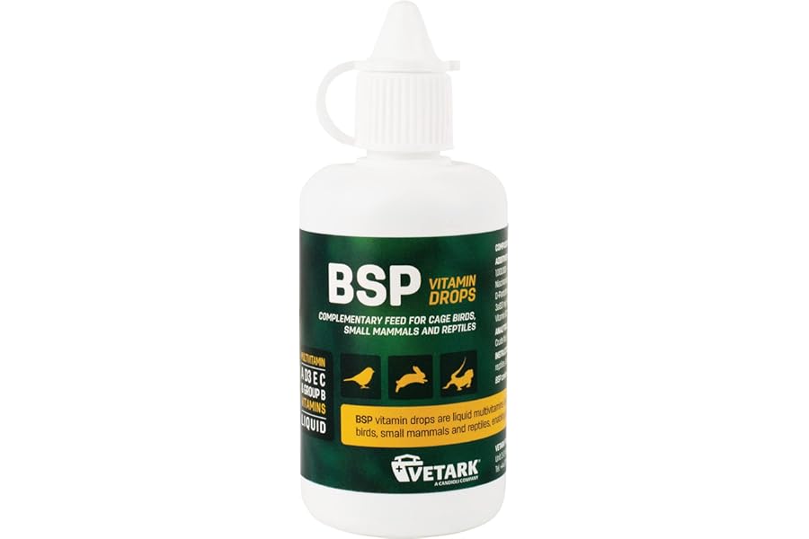 BSP Vitamin Drops |High Potency Liquid Vitamin Supplement for Birds, Reptiles, Wildlife & Rabbits | 50ml bottle