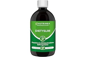 LABORATOIRES NUTRIMEA Dietyslim Nutrimea | Drenante Detox Forte | Ritenzione Idrica e Eliminazione Liquidi | Con Tarassaco, Guaranà, Pilosella e Tè Verde | 8 Estratti Vegetali | Gusto Pesca | 500 ml