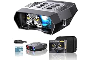 Dsoon Binocolo Visione Notturna 2K Foto 1080P Video, 2,5" TFT Visore Notturno Caccia Professionale di Portata 400m, Fotocamera a Infrarossi da 7 Livelli, Zoom Digitale 4X, con Scheda TF 32GB