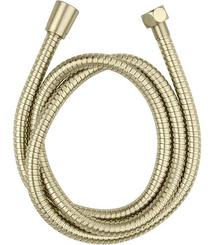 Sanixa Luxus Duschschlauch Gold – 170 Cm, Rostfreier Edelstahl, Flexibel, Mit 1/2 Zoll Anschluss Für Handbrausen