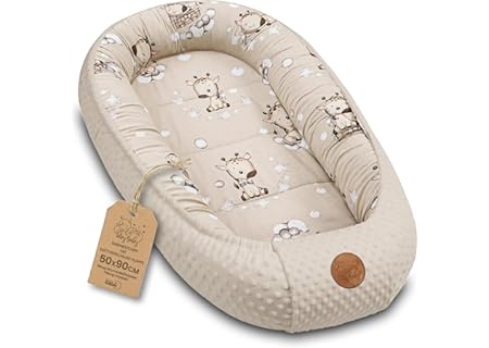 Nest för baby - babynest nyfödd Minky babynest för spjälsäng mångsidigt bärbart babynest kramvänligt - Amazon Deal & Rabatt