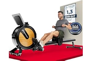 ‎SPORTSTECH Sportstech PROwer Rudergerät für Zuhause, 32 Stufen Magnetwiderstand, LED Display, Dual Slide Rail, Bluetooth App kompatibel, leise, Ganzkörpertraining, Tablethalterung, vertikal verstaubar