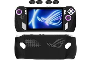HODFID Silicone Case for Rog-Ally Handheld | Non-Slip Soft Silicone Protective Case Protector | Game Console Skin with 4 Thumb Grips for Rog-Ally Accessories