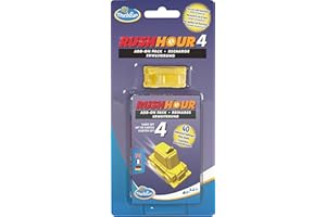 THINK FUN ThinkFun - 76453 - Juego de ampliación Rush Hour 4, un complemento a la Hora Original de Rush Hour con 40 nuevos desafíos para niños y Adultos a Partir de 8 años