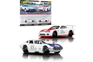 Hot Wheels Coffret Car Culture Premium 2 véhicules, assortiments Uniques à l’échelle 1/64, pneus Real Riders, châssis métal/métal, Jouet pour collectionneurs, JBL03