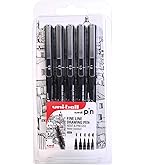 NICETY 32 Pennarelli Indelebili Neri - Set Di Art Punta Fine Pennarello Per Tess