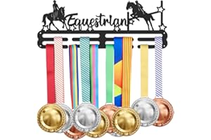 SUPERDANT Equestrianism Medaglia Gancio Display Uomini Cavallo Stelle Sport Medaglia Espositore Premi Nastro Titolare Display Appeso A Parete Atleta Regalo capacità di Carico Circa 10 kg