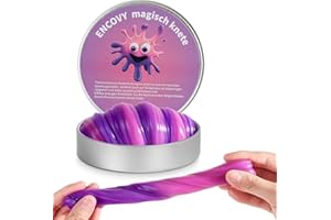 ENCOVY Magic Knete Intelligente Slime 80g, Magische Putty Inteligenteknete Violett Wärmeempfindlicher Dough Farbwechsel, Therapieknete, Stressball Ersatz DIY Spielzeug Kinder Jungen Mädchen Erwachsene