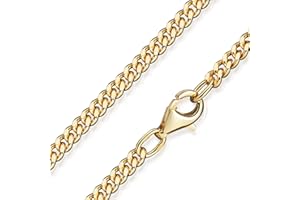 MATERIA by Matthias Wagner 2,7 mm łańcuszek pancerka, srebro próby 925, pozłacany, diamentowany, dla mężczyzn i kobiet, Srebro szterlingowe, Bez kamieni szlachetnych