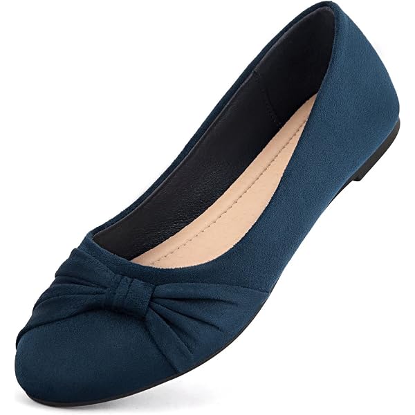 thumbnail image 2 of Down To Earth Women's Leather Ballerina Flats - Various Sizes & Widths (Style F8R991/1) 2 of 4