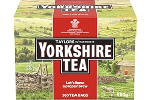 Yorkshire Tea - Odświeżająca, Mocna, Czarna Angielska Herbata - Odpowiedzialnie Pozyskiwana - 160 Torebek