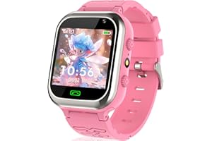 kaacly Smartwatch dla dzieci do rozmów telefonicznych – smartwatch z funkcją SOS, krokomierzem, grami, stoperem, budzikiem, ekranem dotykowym, latarką, na urodziny, dla chłopców i dziewczynek, prezent