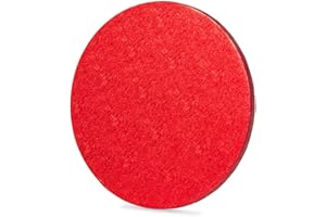 Anniversary House 10-inch Cake Drum Red, Pack of 1, Individually Wrapped, Sturdy Fibre Cake Drum Round, D006