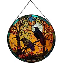 Sonnenfänger Mit Delfin-Muster – Buntglas, 20x20 Cm, Für Fenster & Garten