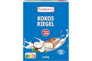 ‎FRANKONIA CHOCOLAT frankonia CHOCOLAT Kokos Riegel laktosefrei & glutenfrei, 25g (4er Pack)