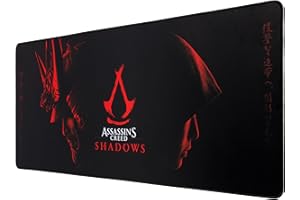 Subsonic Assassin's Creed Shadow Tappetino per Mouse XXL 90 mm x 40 mm, Regalo Tappetino da Scrivania Gaming Assassin's Creed con Licenza Ufficiale