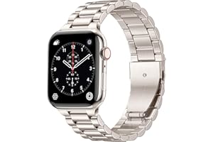 Netolo Metalowy pasek do zegarka Apple Watch 49 mm, 45 mm, 44 mm, 42 mm, 41 mm, 40 mm, 38 mm, pasek ze stali nierdzewnej, kompatybilny z Apple Watch SE SE 2 / iWatch serii 9, 8, 7, 6, 5, 4, 3, 2, 1