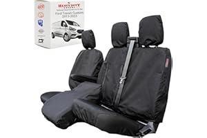 HEAVY DUTY COVERS Tailored Waterproof Heavy Duty Seat Covers to fit the Ford Transit Custom 2013-2023 | Driver & Double Passenger