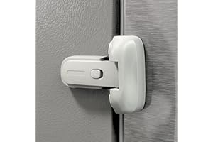 Heart of Tafiti Baby Sicherheit Kühlschrank Schloss, Gefrierschrank Schloss, Kindersicher Kühlschrank Gefrierschrank Türschloss, ohne Bohren und Schrauben (Grau)