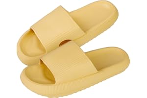 MUYOGRT Cloud Sliders Women Men, Non-Slip Bathroom Slippers Women Summer, Super Soft Massage Pillow Sliders, Platform Poolside Sandals Shower Shoes for Indoor & Outdoor