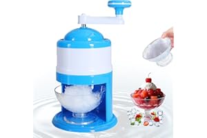 Shyllin Tritaghiaccio,Ice Slush Machine，Macchina per Rasoio per Ghiaccio con Neve，Slush Machine，Ottimo per Frullati e Ghiaccio Tritato - Senza BPA (Blu)