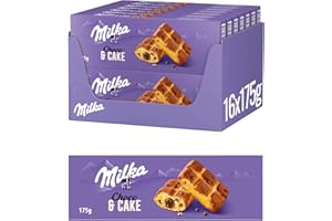 ‎MILKA Milka Cake & Choc – Mini-Kuchen mit zarter Alpenmilch-Schokolade und flüssigem Schokoladenkern – 16 x 175g