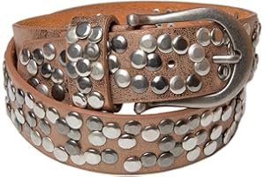 styleBREAKER cintura borchiata in stile vintage, cintura borchiata accorciabile, donna 03010008